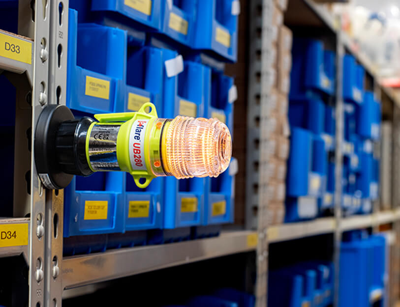 UB280 LED Safety Beacon in use - warehouse