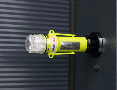 Ub700 Long Life LED Safety Beacon in use - magnetic base mount
